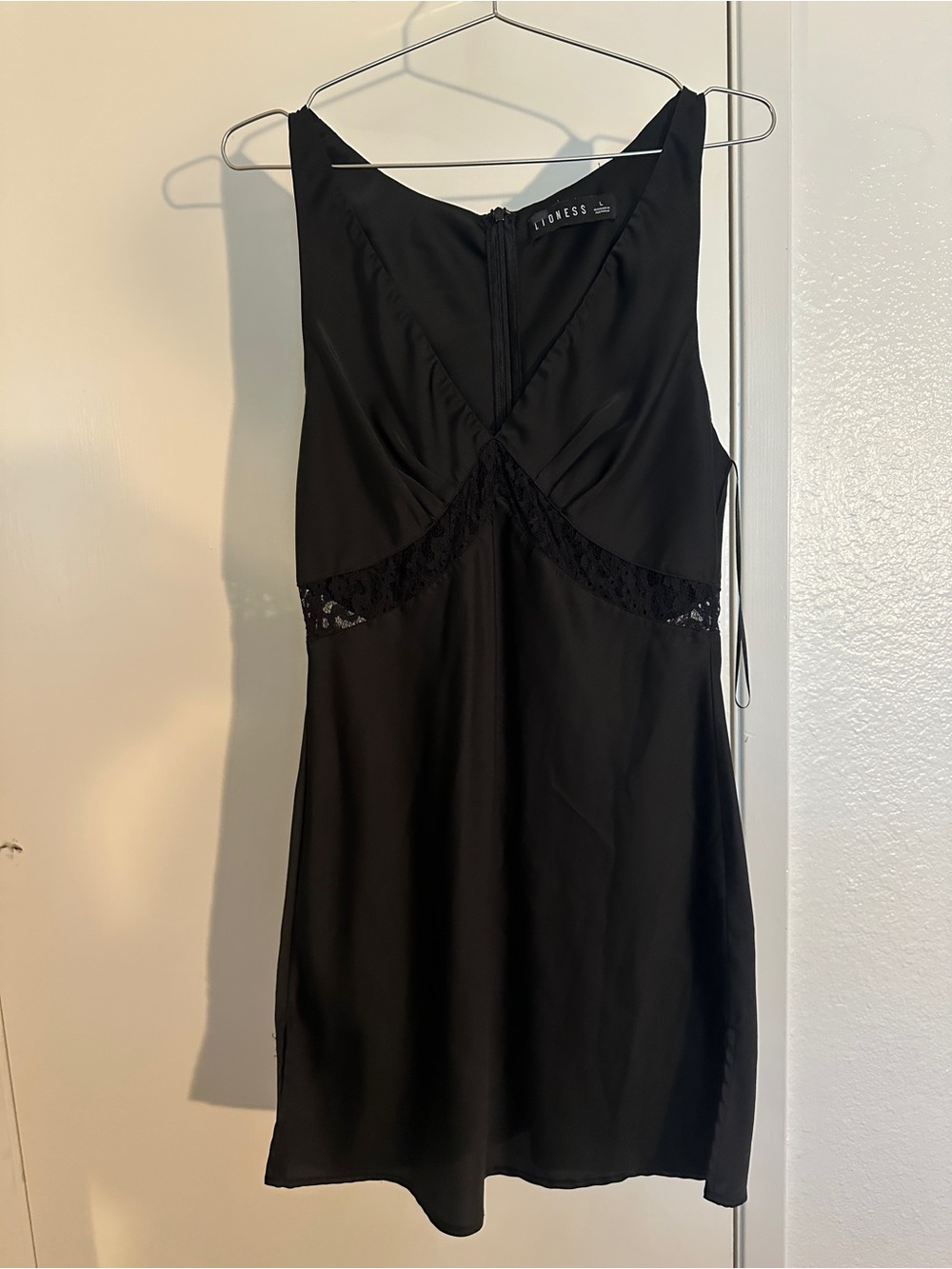 Lioness Black Sleeveless Dress with Back Zip Detail